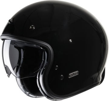 Hjc V31 Solid Retro Jet Kask Siyah