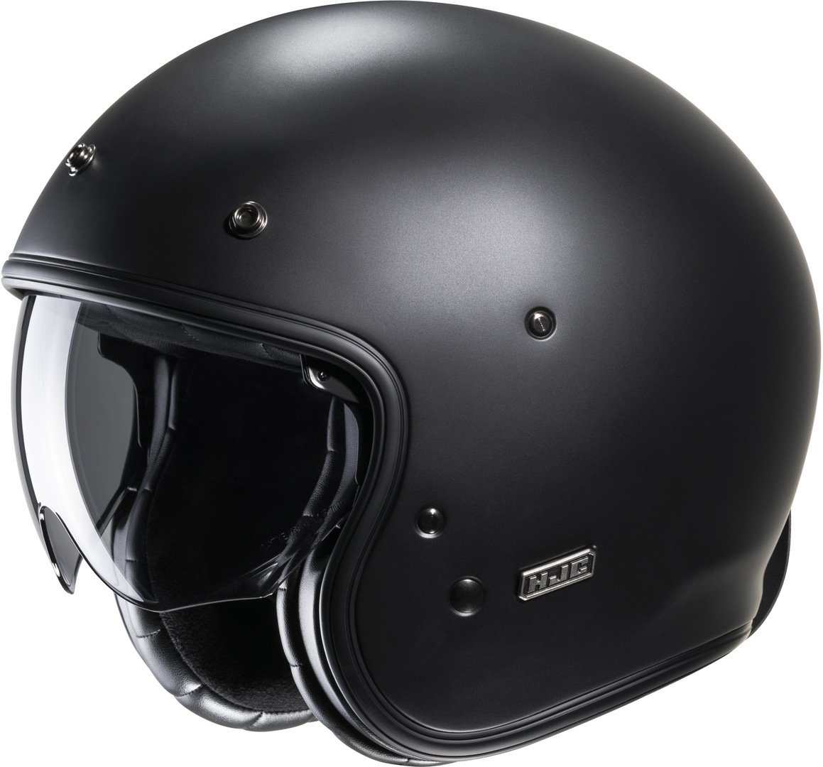 Hjc V31 Solid Retro Jet Kask Mat Siyah