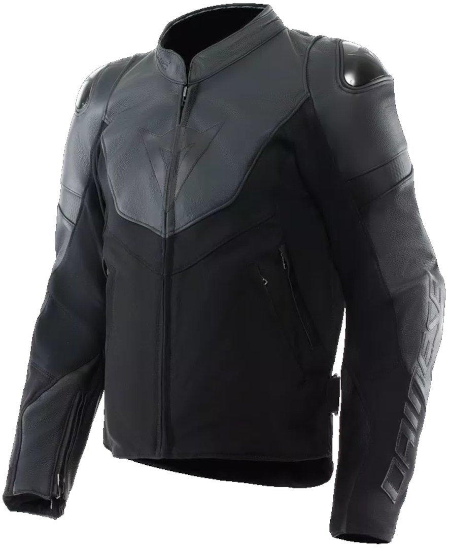 Dainese Iperattiva Motosiklet Deri/Tekstil Ceket Siyah
