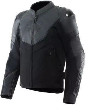 Dainese Iperattiva Motosiklet Deri/Tekstil Ceket Siyah