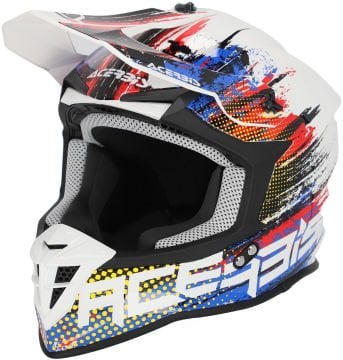 Acerbis Linear 2024 Graphic Motocross Kask Beyaz