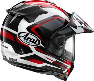 Arai Tour-X5 Discovery Motokros Kask Beyaz-Kırmızı-Siyah