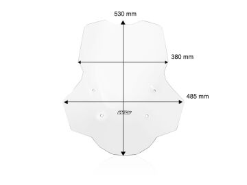 WRS Ön Cam Caponord Plus Şeffaf No Radar BMW R 1300 GS Adventure 2024-2026