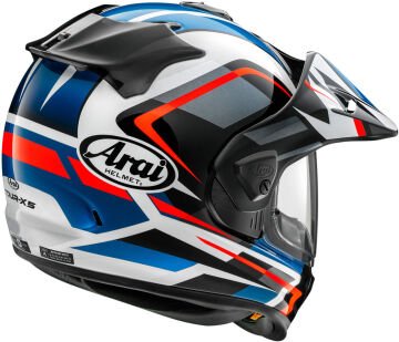 Arai Tour-X5 Discovery Motocross Kapalı Kask Beyaz-Kırmızı-Mavi