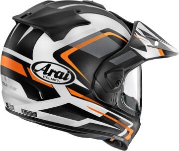 Arai Tour-X5 Discovery Motocross Kapalı Kask Beyaz-Turuncu-Siyah