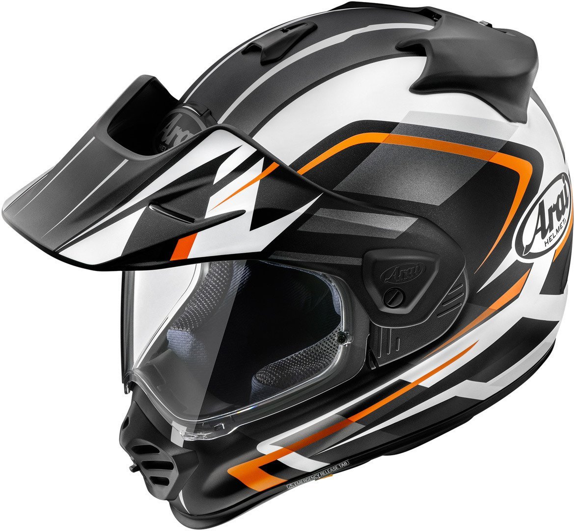 Arai Tour-X5 Discovery Motokros Kask Beyaz-Turuncu-Siyah