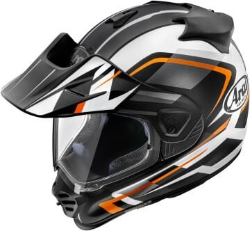 Arai Tour-X5 Discovery Motocross Kapalı Kask Beyaz-Turuncu-Siyah