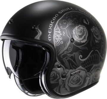 HJC V31 Desto Retro Jet Kask Siyah/Gri
