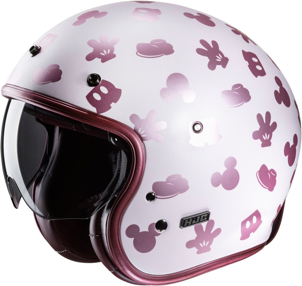 HJC V31 Disney Mickey Retro Jet Kask Beyaz/Pembe