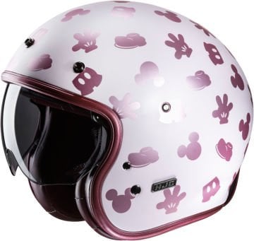 HJC V31 Disney Mickey Retro Jet Kask Beyaz/Pembe