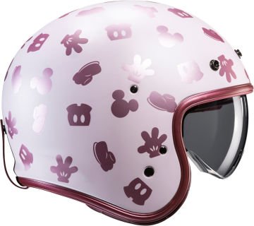 HJC V31 Disney Mickey Retro Jet Kask Beyaz/Pembe
