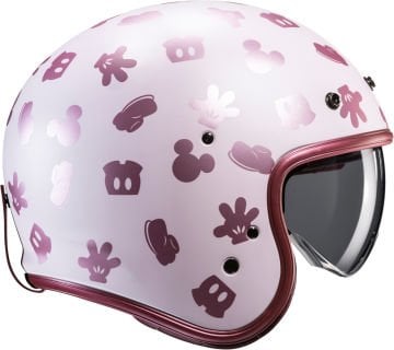 HJC V31 Disney Mickey Retro Jet Kask Beyaz/Pembe