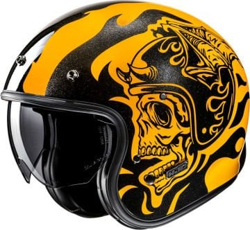HJC V31 Flame Jet Kask Sarı