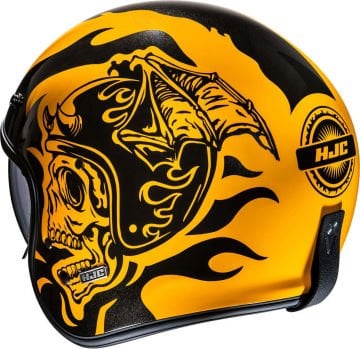 HJC V31 Flame Jet Kask Sarı