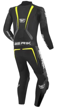 Berik Absolute GP2 2-Parça Deri Tulum Siyah-Gri-Neon Sarı