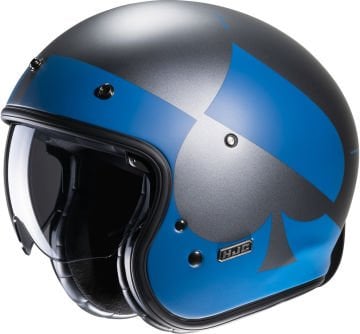 HJC V31 Kuz Retro Jet Kask Mavi