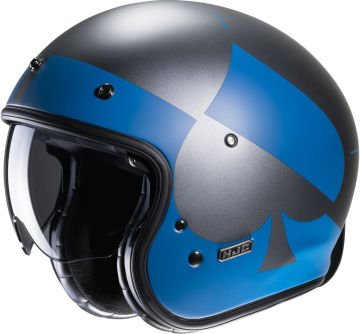 HJC V31 Kuz Retro Jet Kask Mavi