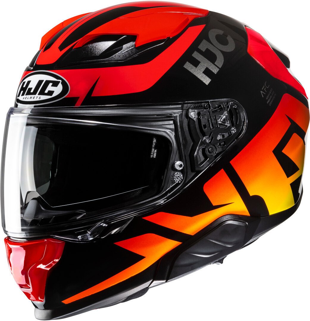 HJC F71 Bard Kapalı Kask Kırmızı-Siyah-Sarı