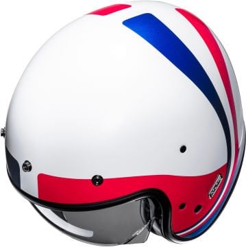 HJC V31 Emgo Retro Jet Kask Beyaz/Kırmızı