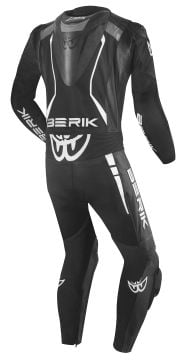 Berik Absolute GP 1-Parça Deri Tulum Siyah-Beyaz