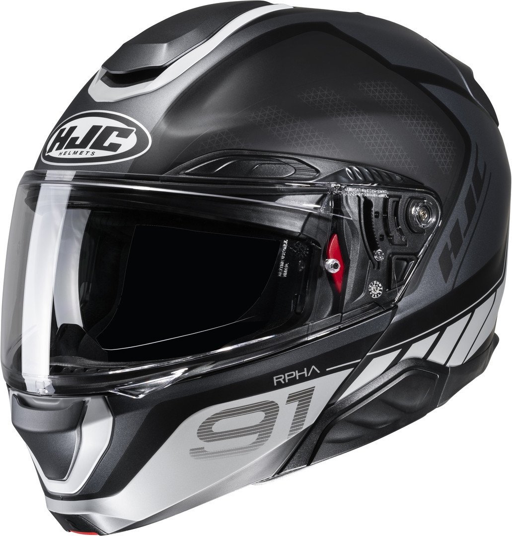 HJC Rpha 91 Rafino Çene Açılır Kask Siyah-Gri