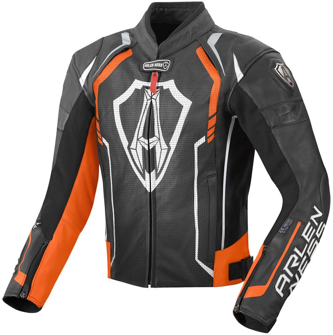 Arlen Ness Track Deri Motosiklet Montu Siyah-Turuncu