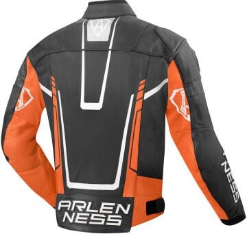 Arlen Ness Track Deri Motosiklet Montu Siyah-Turuncu