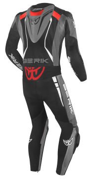 Berik Absolute GP 1-Parça Deri Tulum Siyah-Gri-Kırmızı