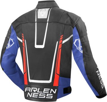 Arlen Ness Track Deri Motosiklet Montu Siyah/Mavi/Kırmızı