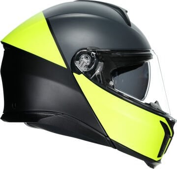 Agv Tourmodular Multi Balanca Matt Black Yellow Çene Açılır Kask