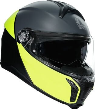 Agv Tourmodular Multi Balanca Matt Black Yellow Çene Açılır Kask