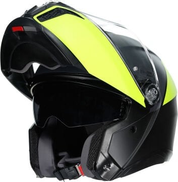 Agv Tourmodular Multi Balanca Matt Black Yellow Çene Açılır Kask