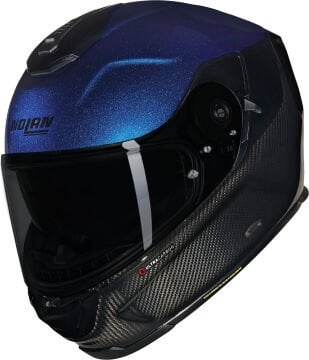 Nolan X-903 Ultra Carbon Verniciatura Speciale N-Com Kask Siyah-Mavi