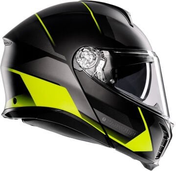 Agv Tourmodular MLT Perception Matt Blk Yellow Fluo Çene Açılır Kask