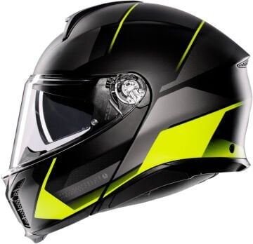 Agv Tourmodular MLT Perception Matt Blk Yellow Fluo Çene Açılır Kask