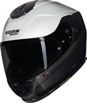 Nolan X-903 Ultra Carbon Verniciatura Speciale N-Com Kask Siyah-Beyaz