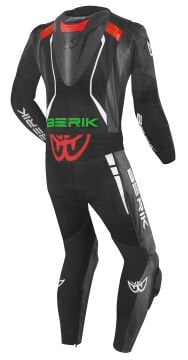 Berik Absolute GP 1-Parça Deri Tulum Siyah-Kırmızı-Yeşil
