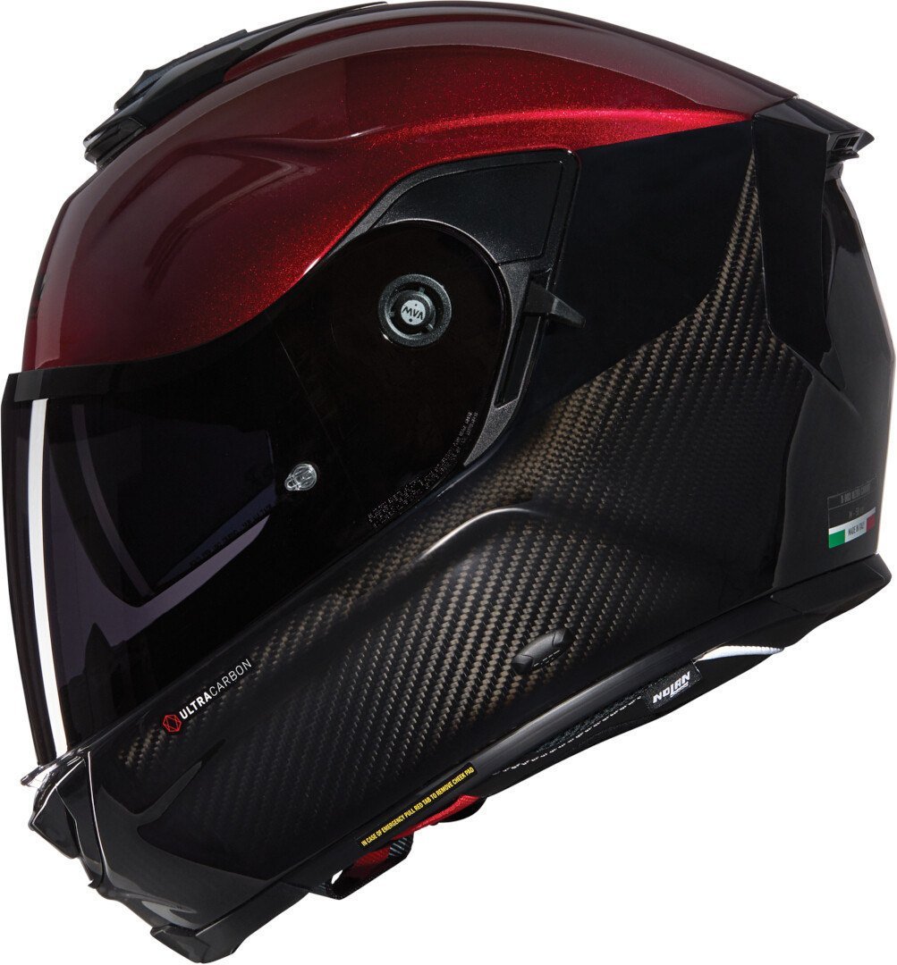 Nolan X-903 Ultra Carbon Verniciatura Speciale N-Com Kask Siyah-Kırmızı