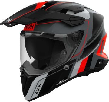 Airoh Commander 2 Skip Kask Siyah-Beyaz-Kırmızı