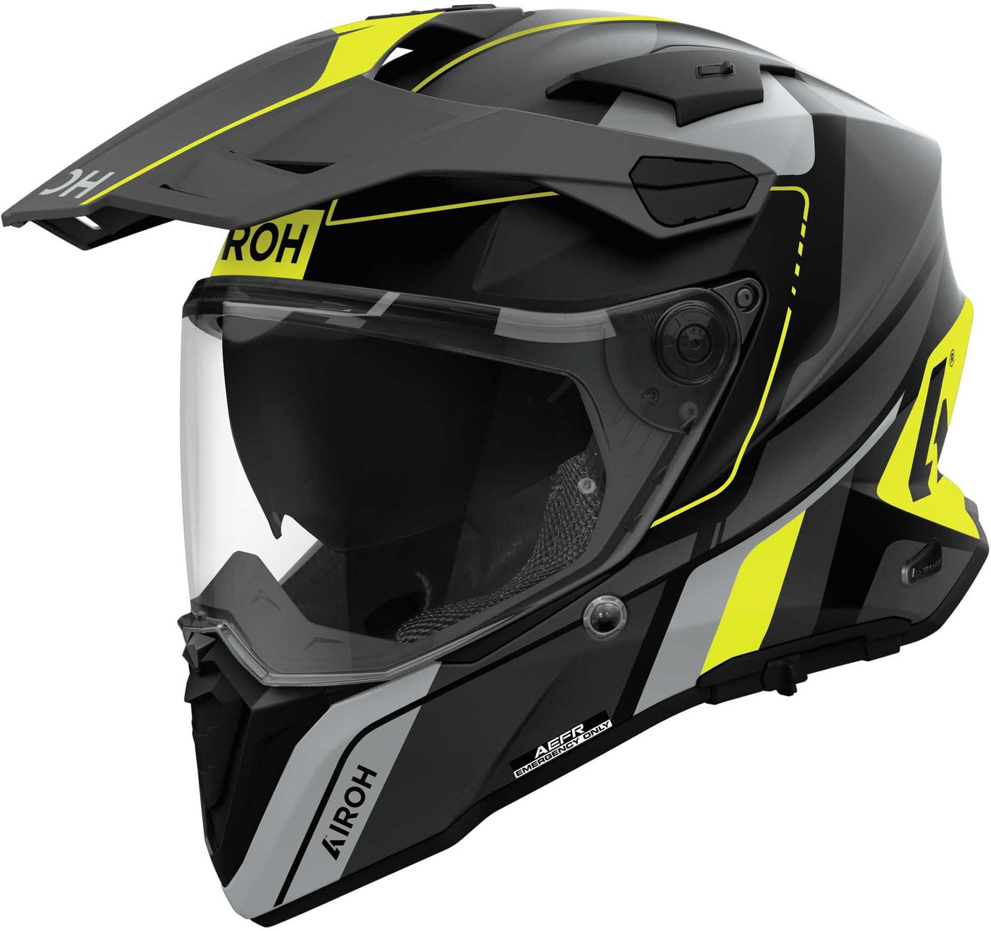 Airoh Commander 2 Skip Kask Mat Siyah-Gri-Neon Sarı