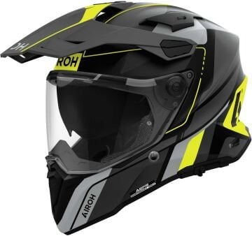 Airoh Commander 2 Skip Kask Mat Siyah-Gri-Neon Sarı