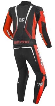 Berik Absolute GP2 2-Parça Deri Tulum Siyah-Neon Kırmızı-Beyaz