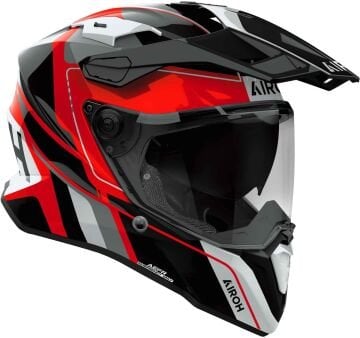 Airoh Commander 2 Skip Kask Siyah-Beyaz-Kırmızı