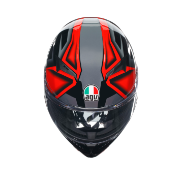 Agv K3 Compound Black Red Kapalı Kask