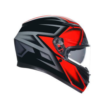 Agv K3 Compound Black Red Kapalı Kask