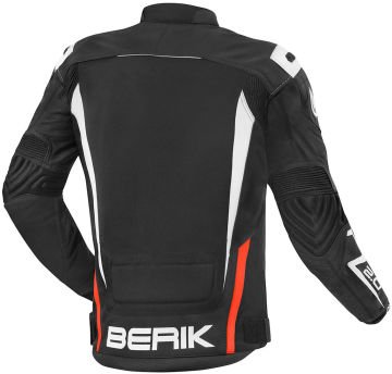 Berik Radic Deri/Tekstil Mont Siyah/Kırmızı/Beyaz