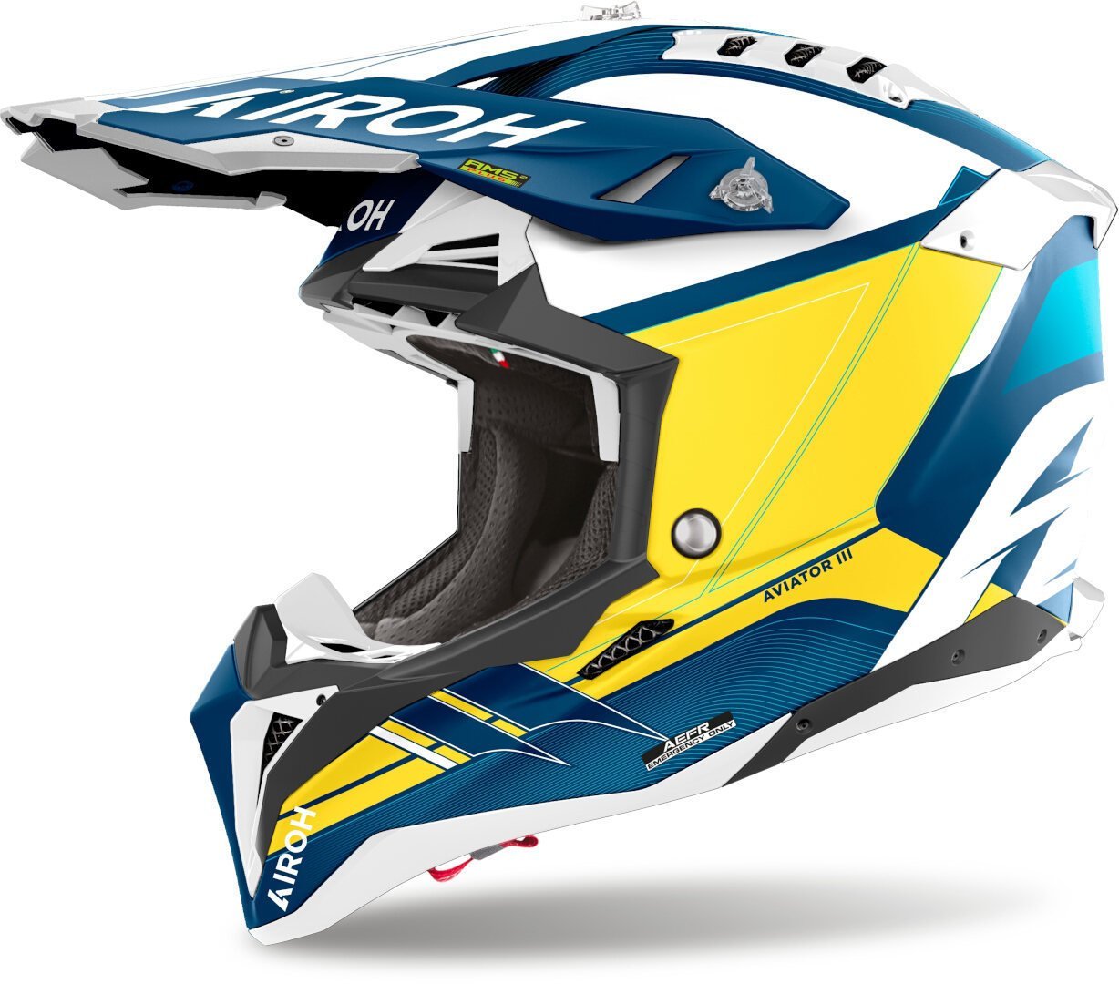 Airoh Aviator 3 Saber Kask Sarı/Mavi