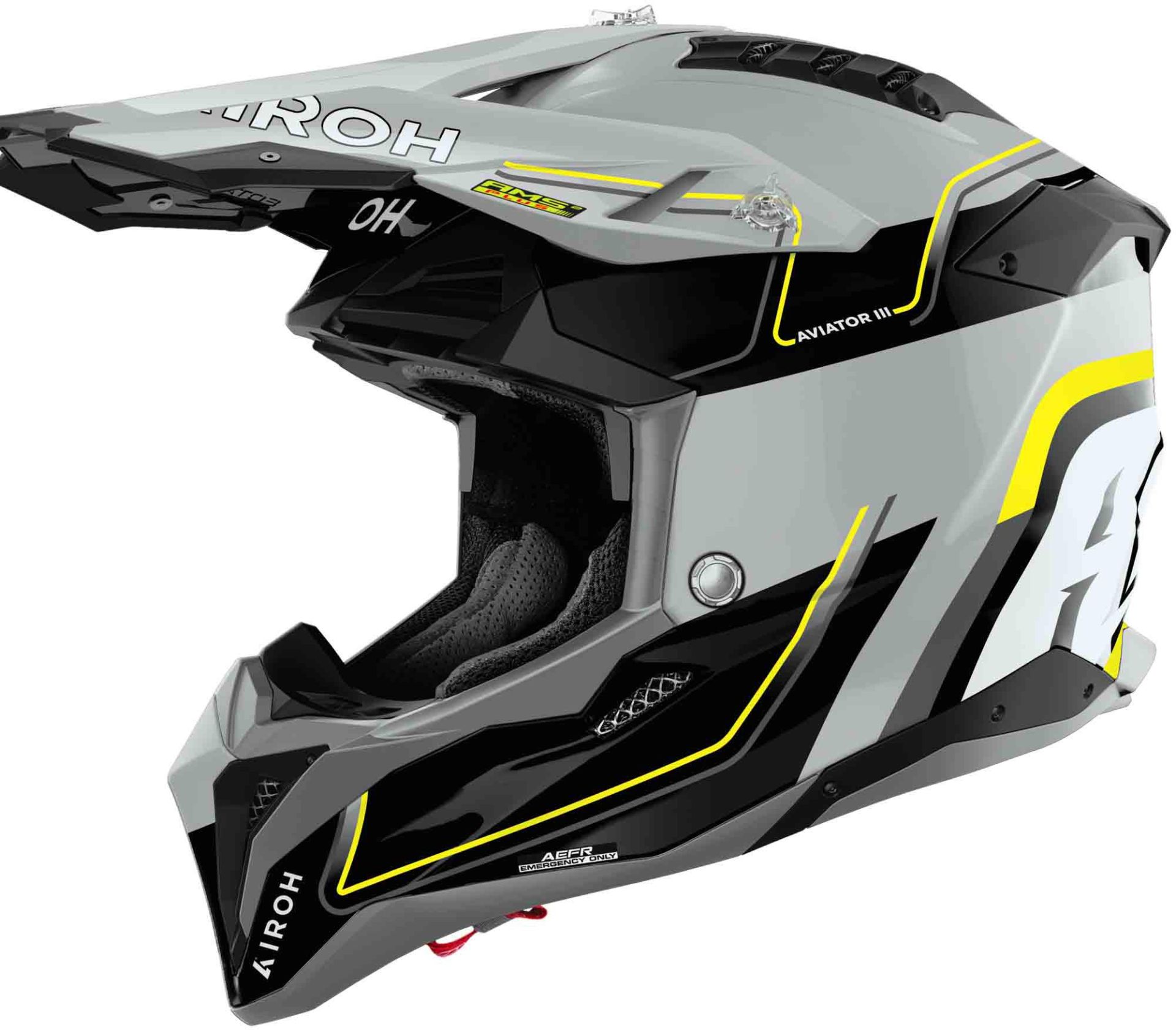 Airoh Aviator 3 Leader Kapalı Kask Gri/Siyah