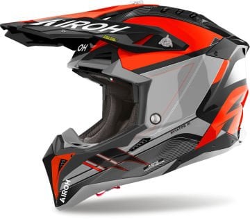 Airoh Aviator 3 Saber Kask Gri/Turuncu