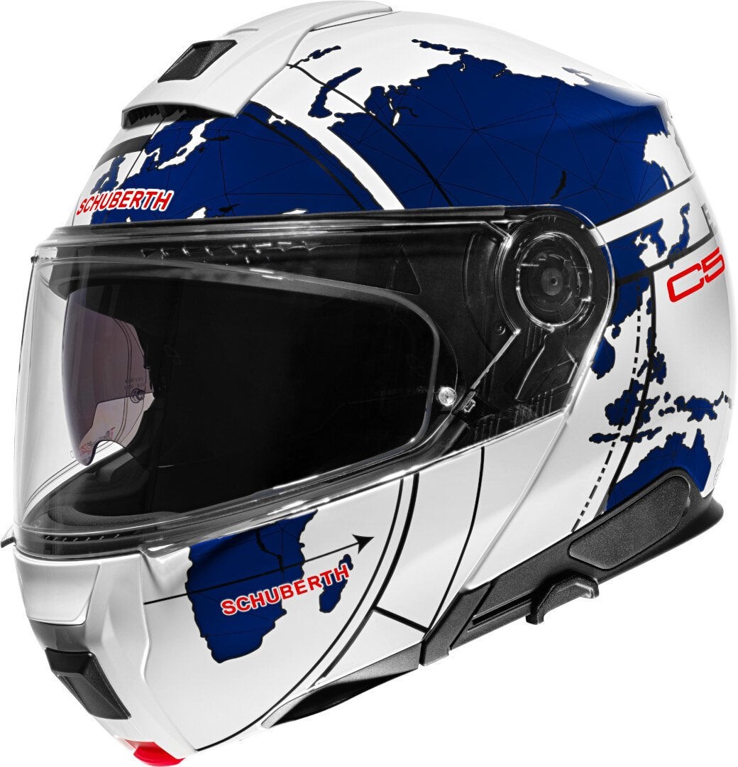 Schuberth C5 Globe Çene Açılır Kask Beyaz-Mavi
